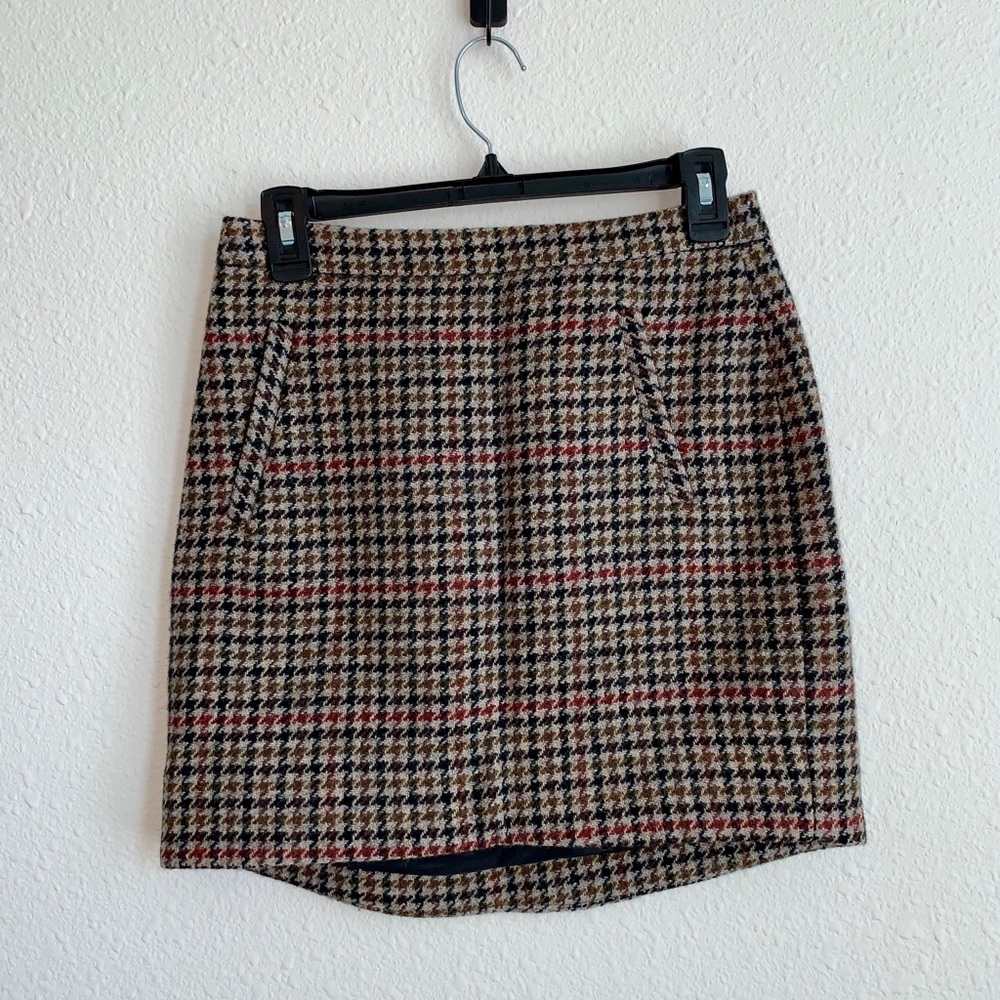 J.Crew plaid mini skirt size 0